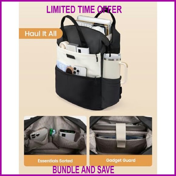 17.3 Inch Laptop Backpack Waterproof Travel Work School Bookbag - Picture 4 of 7